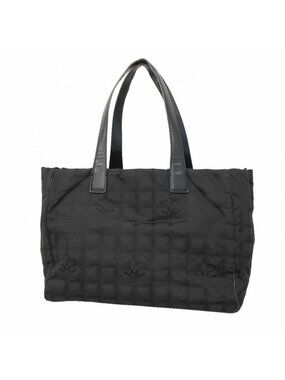 Chanel Tote Nu Travel Nylon Black Silver